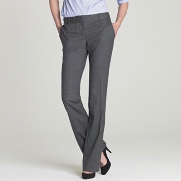 J. Crew Cafe Trouser Gray Wool Flannel Size 8 - Picture 1 of 6